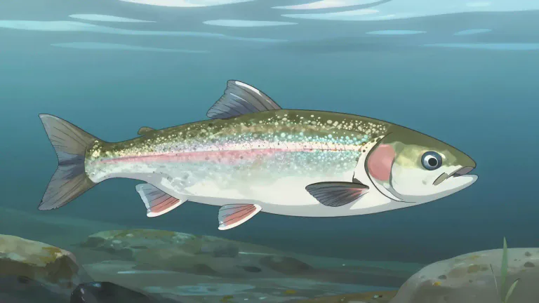 Visual representation of "salmonid" - A member of the family Salmonidae, which includes fish such as salmon and trout, generally characterized by their streamlined bodies and ability to live in both freshwater and saltwater.