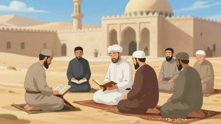 Visual representation of "wahhabi" - A follower of a conservative Islamic reform movement founded in the 18th century by Muhammad ibn Abd al-Wahhab, promoting a return to the practices of the earliest Muslims.