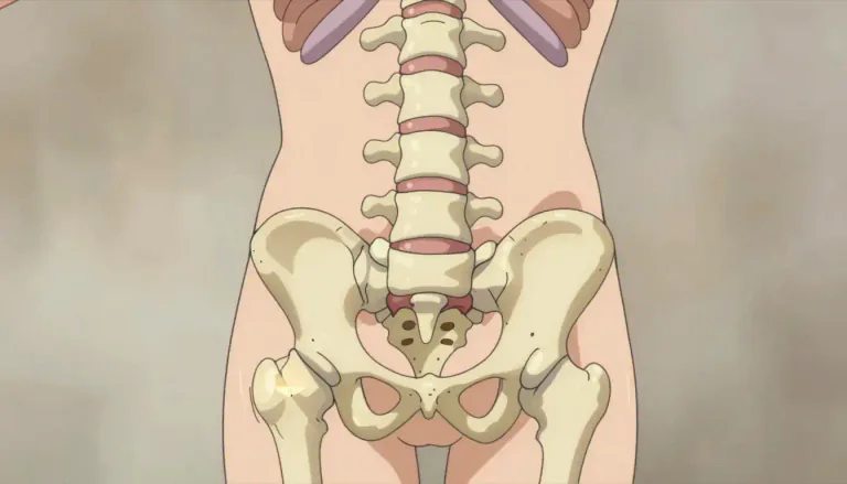 Visual representation of "coccygeal" - Referring to the coccyx, the small triangular bone at the base of the vertebral column.