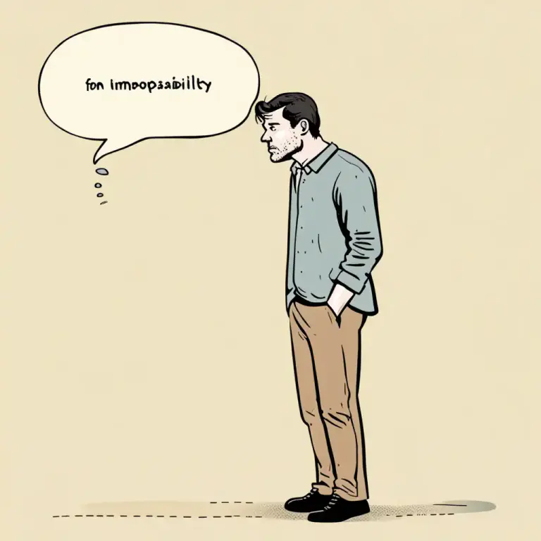 Visual representation of "not to say" - Used to suggest that something is not a possibility.