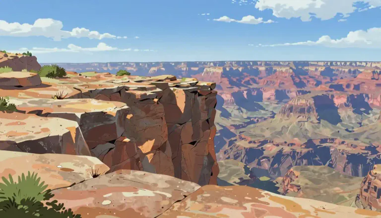 Visual representation of "rimrock" - A rocky ledge or cliff at the edge of a plateau, typically consisting of hard rock.