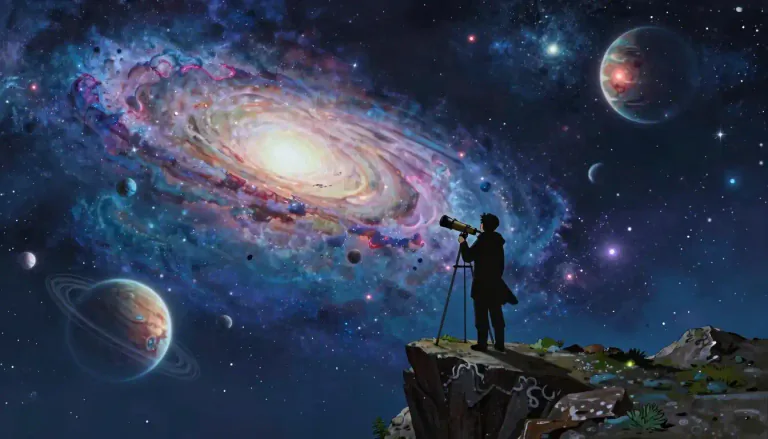 Visual representation of "astronomic" - Relating to astronomy; the branch of science that deals with celestial objects, space, and the physical universe as a whole.