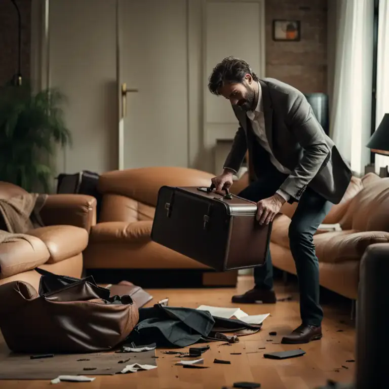Visual representation of "dump on" - To drop or unload goods suddenly and carelessly.