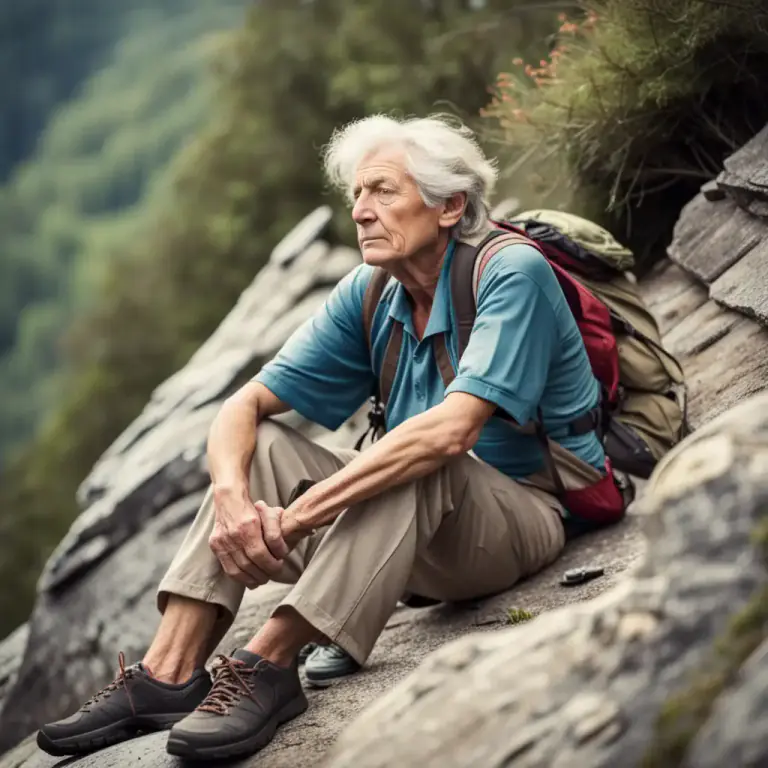 Visual representation of "feel your age" - To feel old, often because of physical or mental tiredness or illnesses related to age