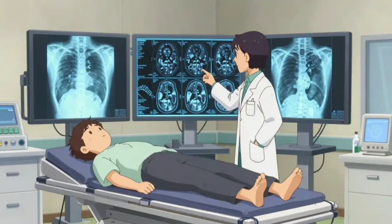 Visual representation of "radiology" - The science that uses medical imaging to diagnose and sometimes also treat diseases within the body.