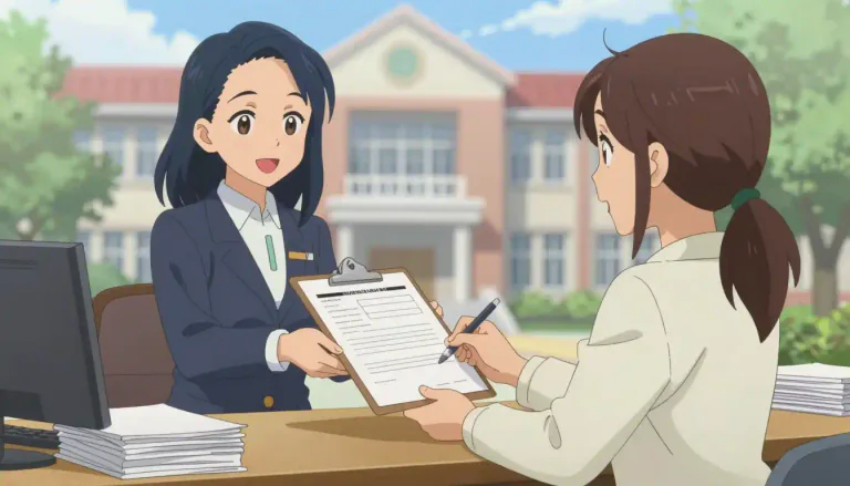 Visual representation of "enrol" - To officially join a school, course, or program