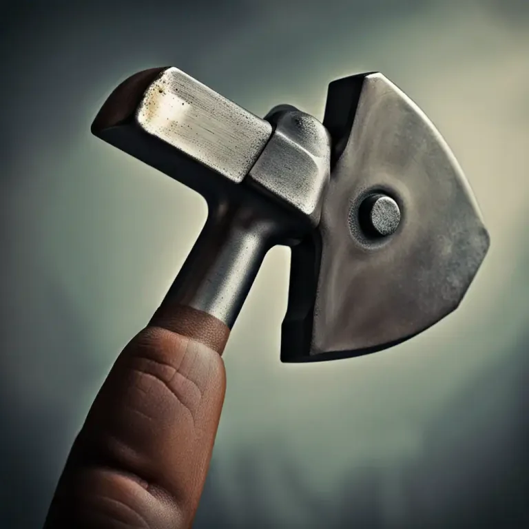 Visual representation of "head" - The end part of a tool or weapon that does the main work