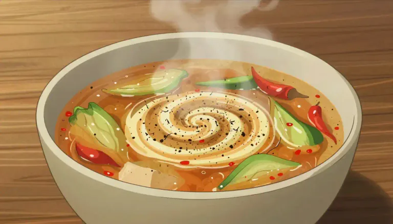 Visual representation of "peppery" - Having a mildly spicy taste, similar to pepper.