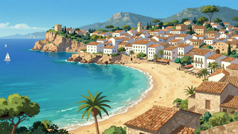 Visual representation of "majorcan" - Relating to Mallorca, an island in the Mediterranean Sea that is part of Spain.
