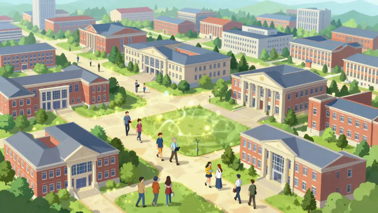 Visual representation of "consortium" - A group of educational institutions that collaborate
