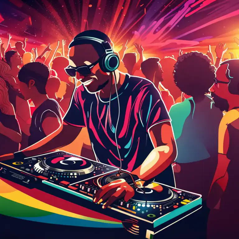 Visual representation of "house" - A type of electronic dance music.