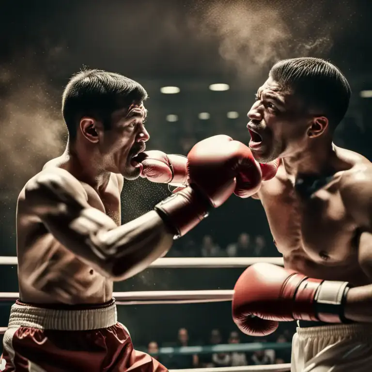 Visual representation of "strike a blow for/against/at something" - To physically hit or strike someone or something