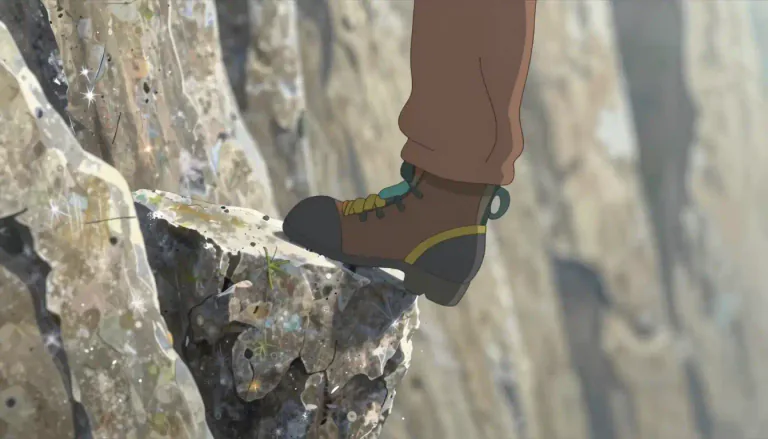 Visual representation of "toehold" - A small hold for the toe when climbing or a small level of advantage in a situation.