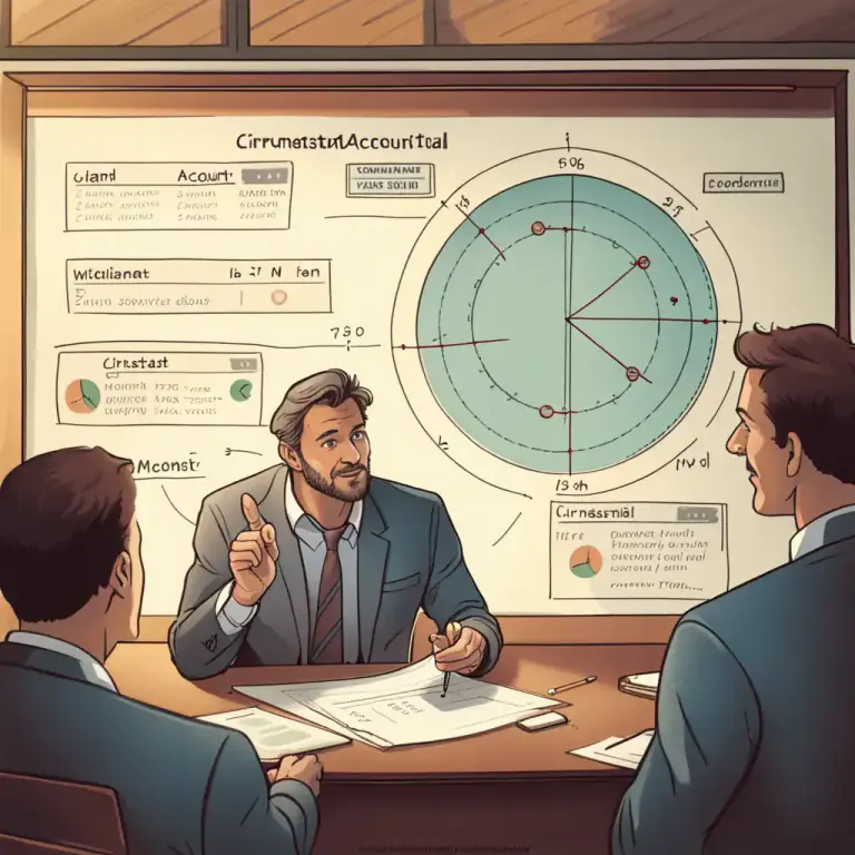 Visual representation of "circumstantial" - giving detailed and extensive information