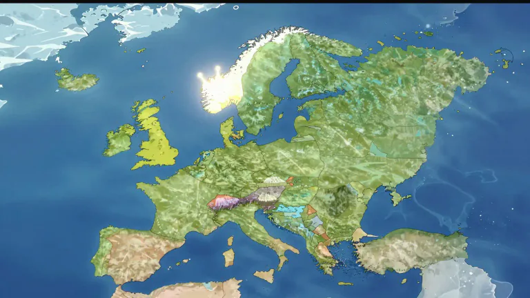 Visual representation of "northernmost" - The place or thing that is the most north in relation to other places or things