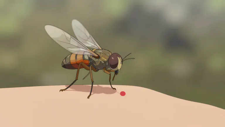 Visual representation of "gnat" - A small, flying insect that bites humans and animals