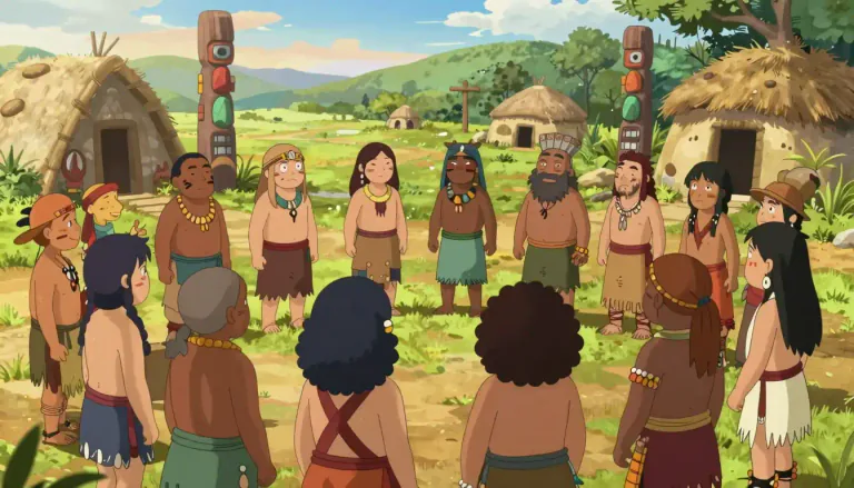 Visual representation of "tribal" - Related to a tribe or tribes.