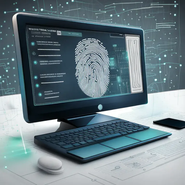 Visual representation of "fingerprinting" - The practice of tracking and gathering information on individuals using digital means.