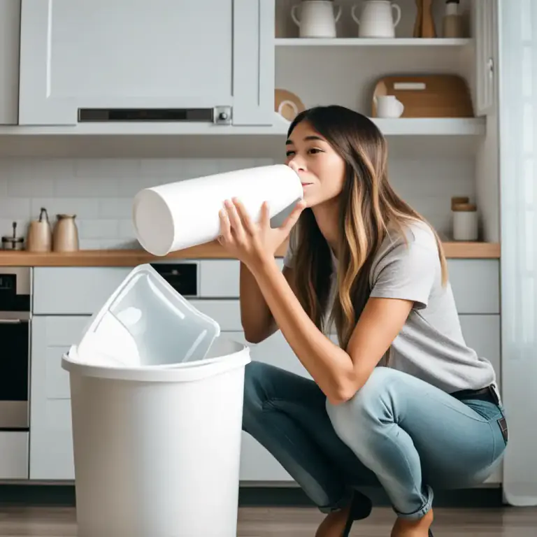 Visual representation of "throw out" - To remove or dispose of something.