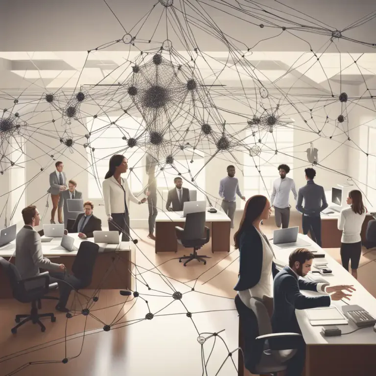 Visual representation of "web" - Any system of interconnected elements