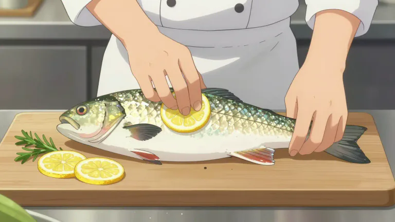 Visual representation of "poisson" - A French word meaning 'fish', often used in culinary contexts.