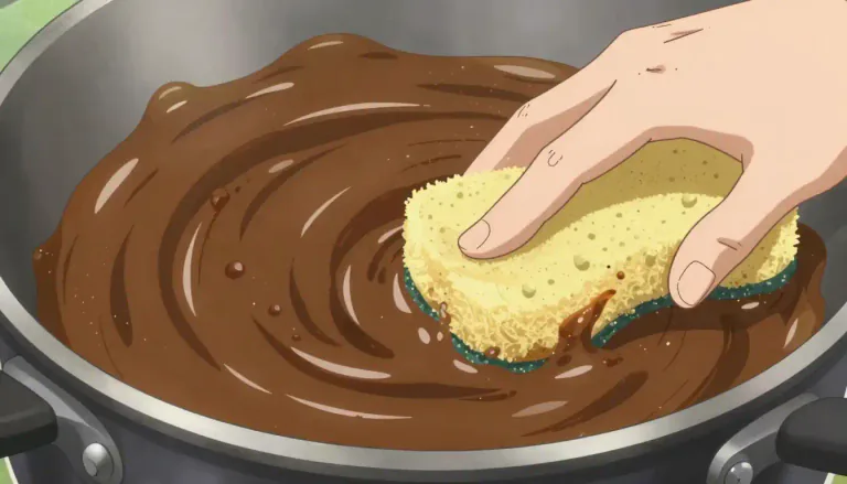 Visual representation of "gunk" - A sticky or viscous substance that often makes surfaces dirty.