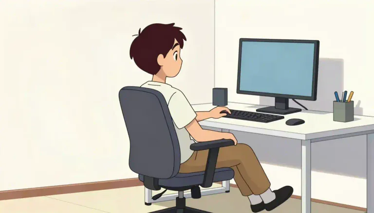 Visual representation of "ergonomic" - Relating to or designed for efficiency and comfort in the working environment.