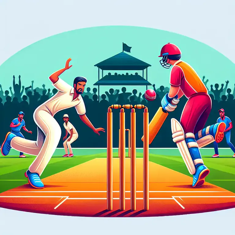 Visual representation of "keep wicket" - In cricket, to play as the wicket-keeper, the player who stands behind the 'wicket' or target.
