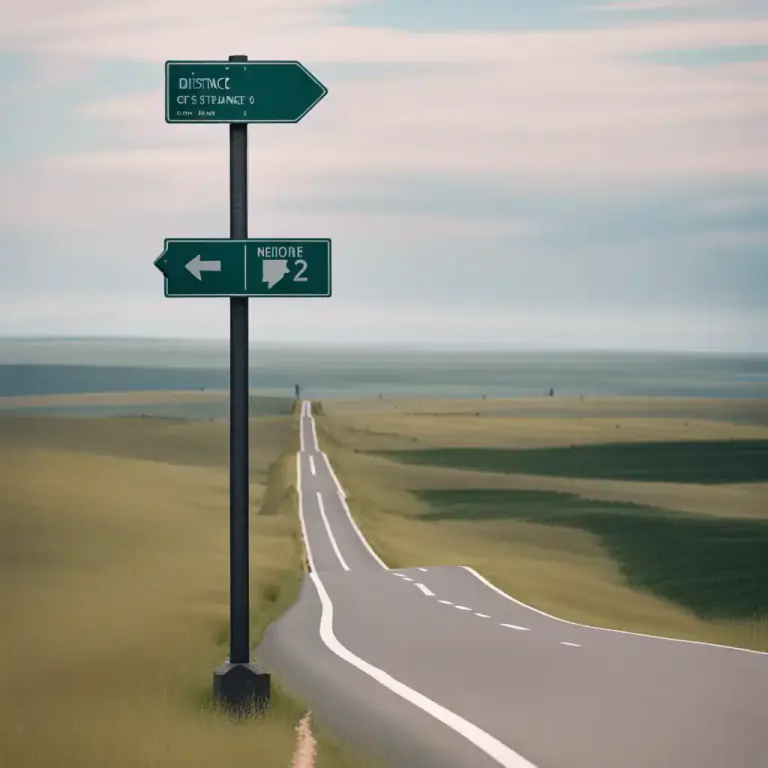 Visual representation of "journey" - The distance travelled in a journey