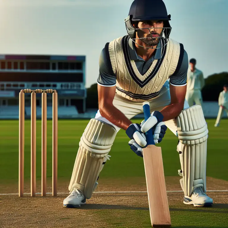 Visual representation of "opener" - An opening batsman in cricket
