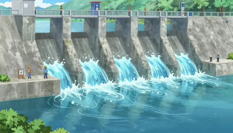 Visual representation of "hydrostatic" - Describing the force exerted by a fluid at rest, often in relation to containers or structures.