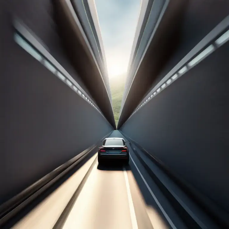 Visual representation of "go through" - To pass from one end or side to another