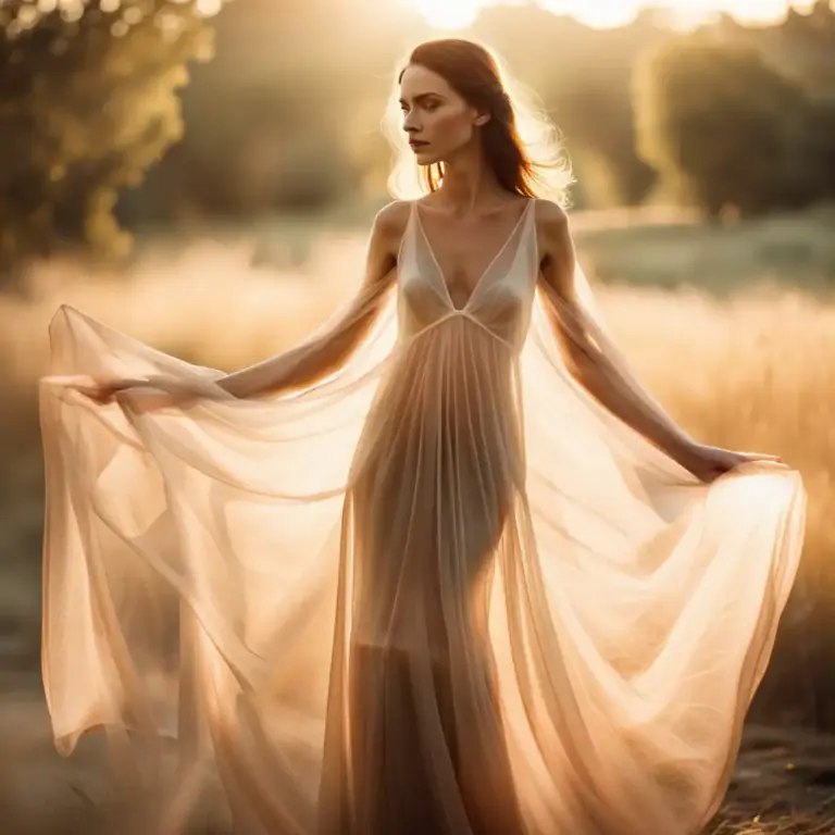 Visual representation of "gossamer" - Extremely light, delicate, or tenuous