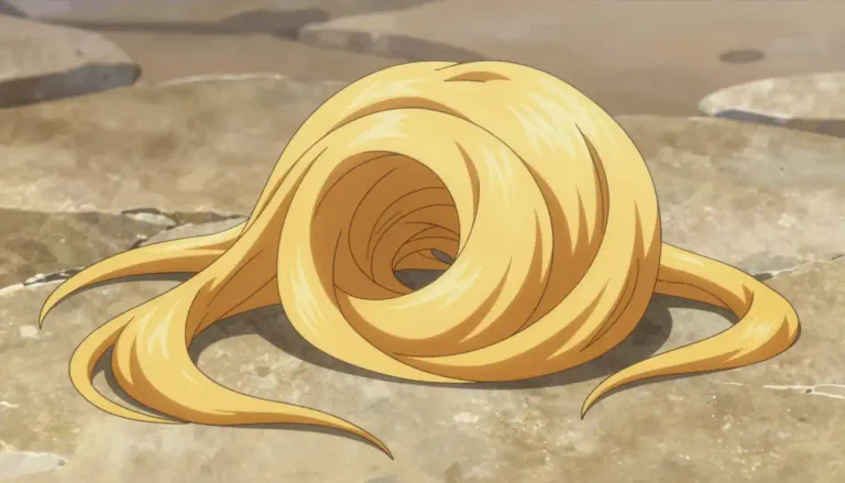 Visual representation of "hank" - A curled or looped piece of something, such as thread or hair