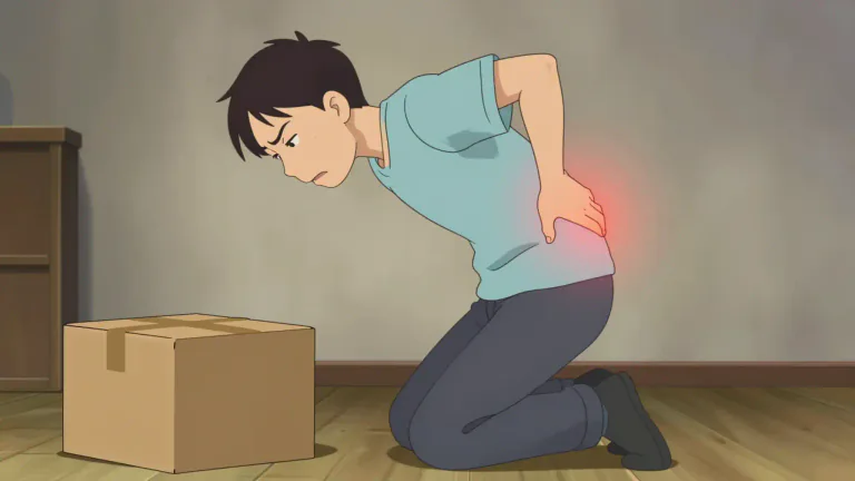 Visual representation of "lumbago" - Pain in the lower part of the back