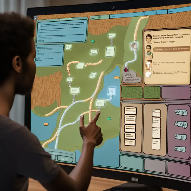 Visual representation of "mud" - A computer-based text or virtual reality game