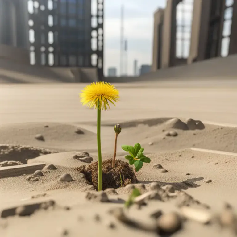 Visual representation of "pioneer" - A plant or animal that is one of the first to live or grow in a new place