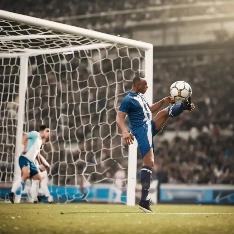 Visual representation of "tap in" - To kick or knock a ball into a goal or hole with a light or delicate stroke