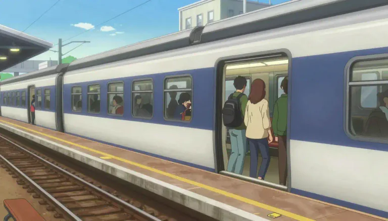 Visual representation of "station" - A place where trains stop for people to get on or off