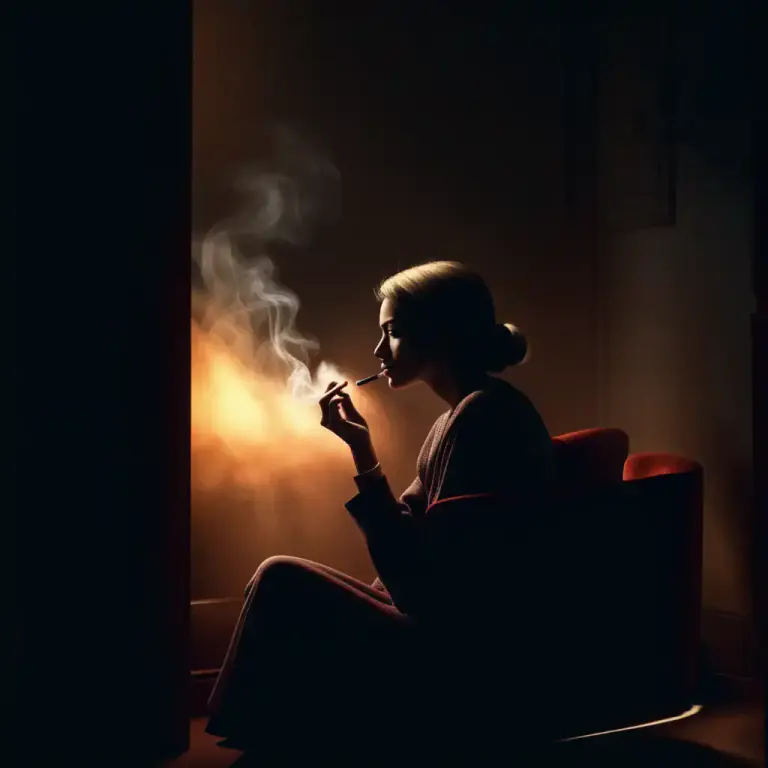 Visual representation of "fire up" - To start smoking something, especially a cigarette or a pipe.