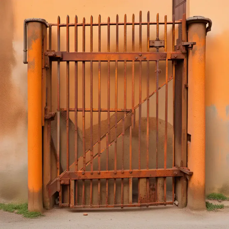Visual representation of "rustiness" - The state of being rusty.