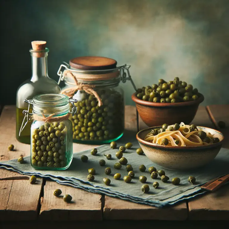 Visual representation of "caper" - A small edible flower bud of a Mediterranean plant, used in cooking.