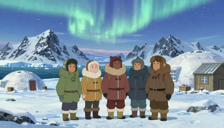 Visual representation of "inuit" - A group of indigenous peoples of the Arctic, including parts of Canada, Greenland, and Alaska.