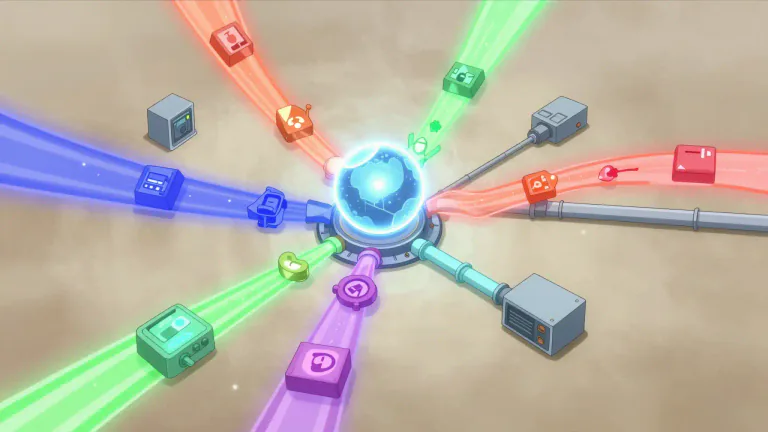 Visual representation of "integrate" - To combine two or more things to make one