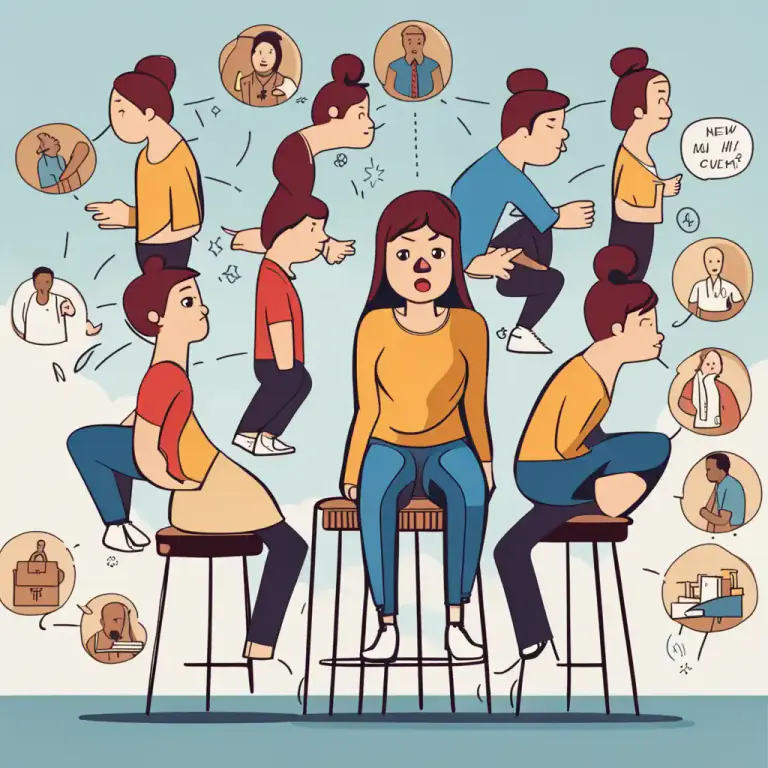 Visual representation of "fall between two stools" - Fail to be accepted or accommodated by two groups or categories because one is attempting to satisfy both