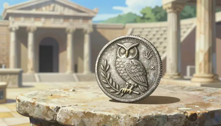 Visual representation of "drachma" - The main money used in ancient Greece.