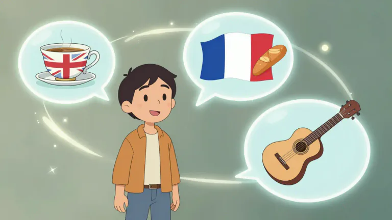 Visual representation of "trilingual" - Being able to speak or use three languages