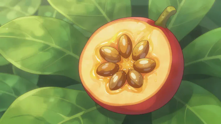 Visual representation of "gazan" - A fruit commonly found in tropical regions, known for its unique flavor and nutritional value.
