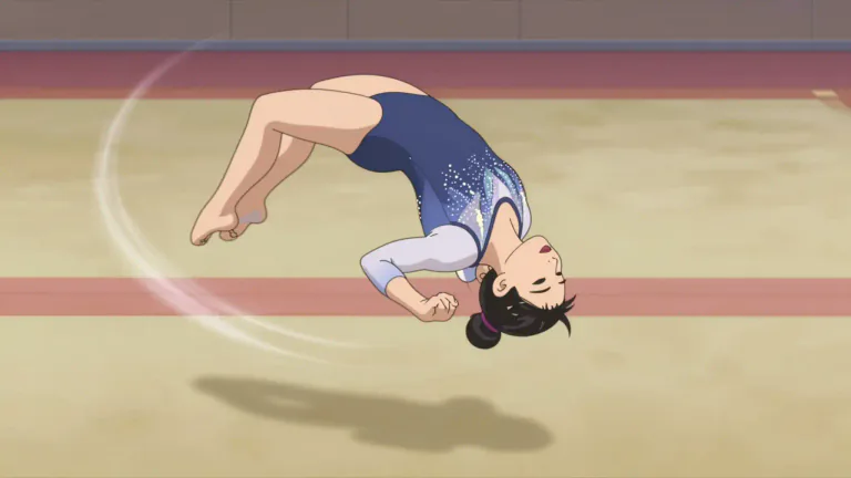 Visual representation of "tumble" - To perform acrobatic exercises, typically involving somersaults and rolls