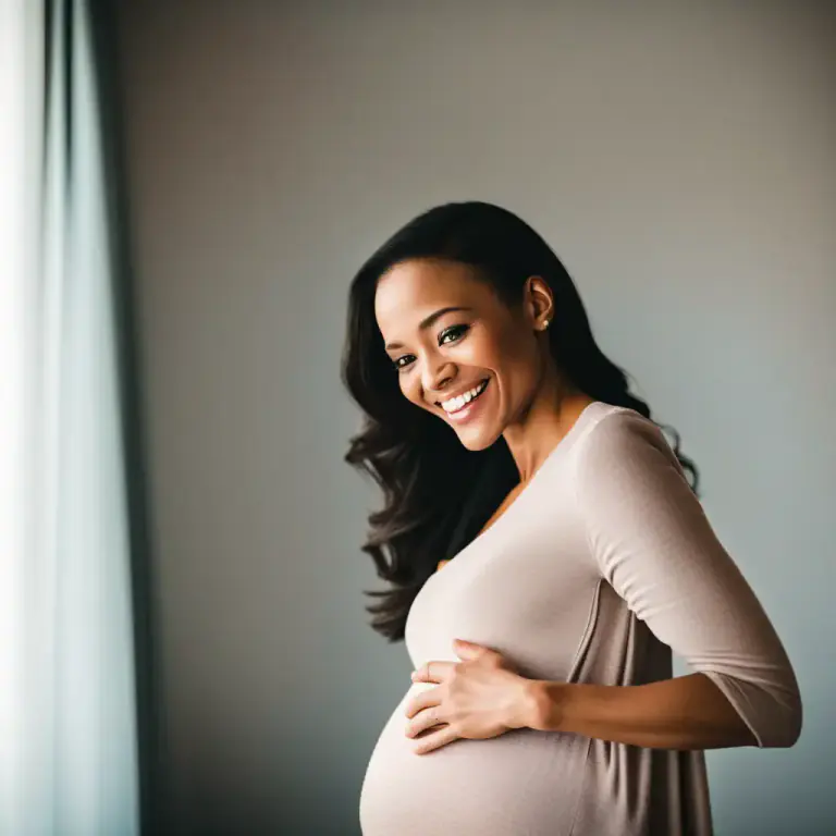 Visual representation of "be expecting a baby/child" - To be pregnant